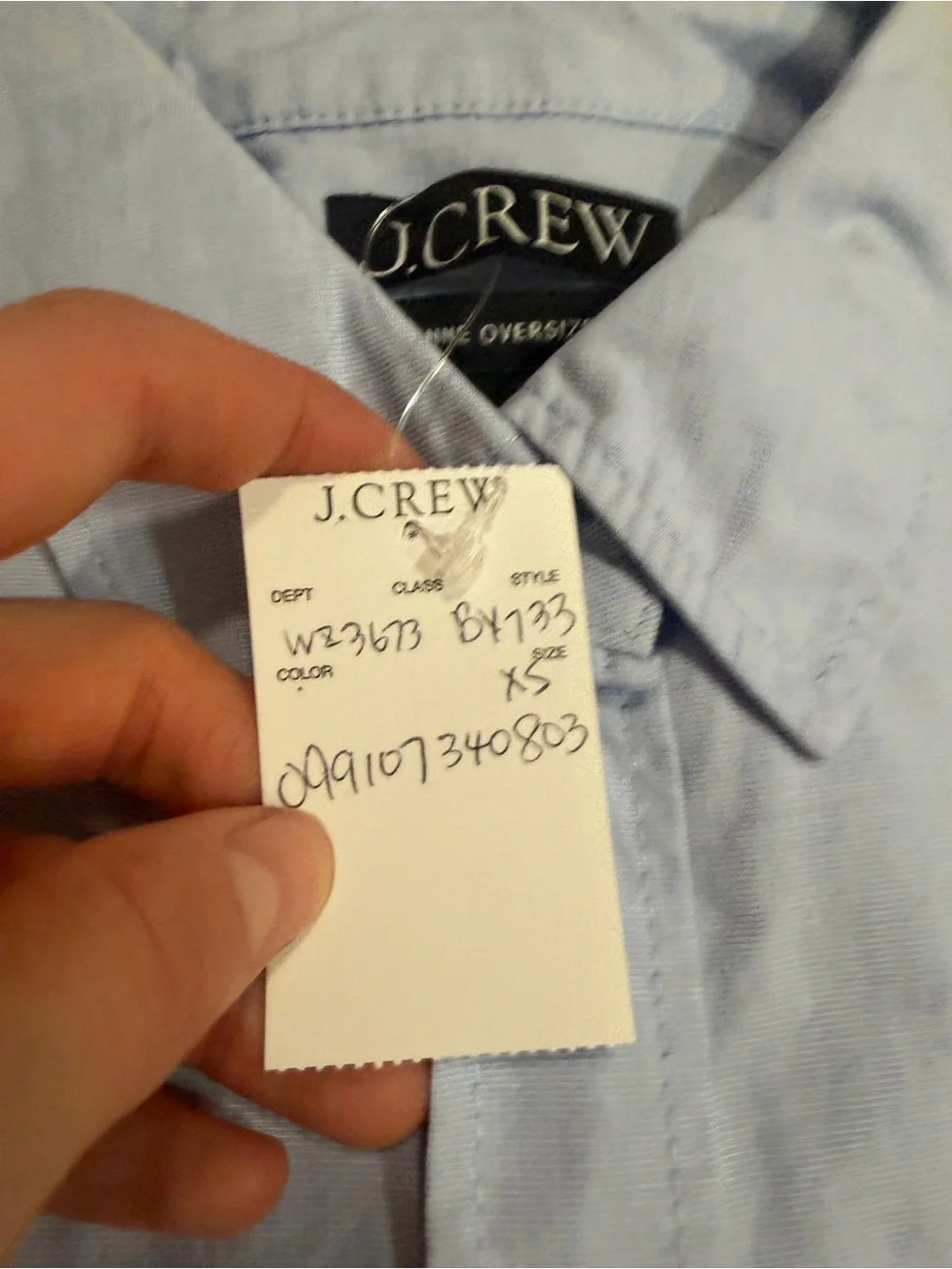 J crew Étienne oversized shirt in lightweight oxford
